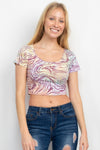 Psychedelic Mushroom Crop Top