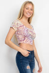 Psychedelic Mushroom Crop Top