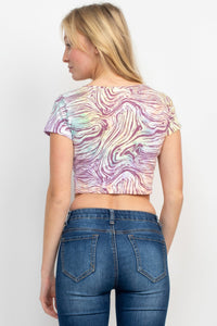 Psychedelic Mushroom Crop Top