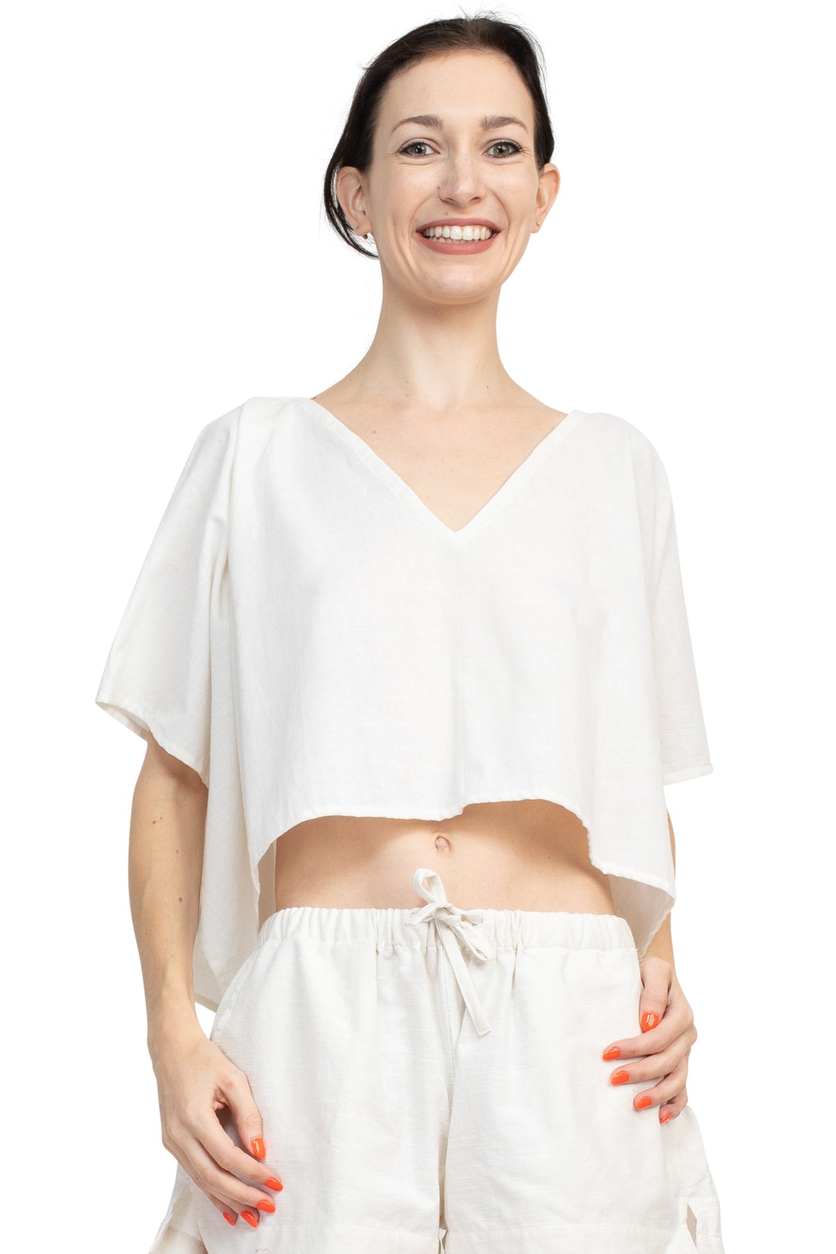 Homespun Draped Crop Top