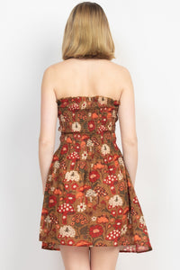 Mushroom Print Mini Dress