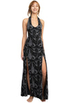 Elephant Head Tie Back Maxi Dress