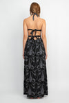 Elephant Head Tie Back Maxi Dress