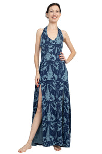 Elephant Head Tie Back Maxi Dress