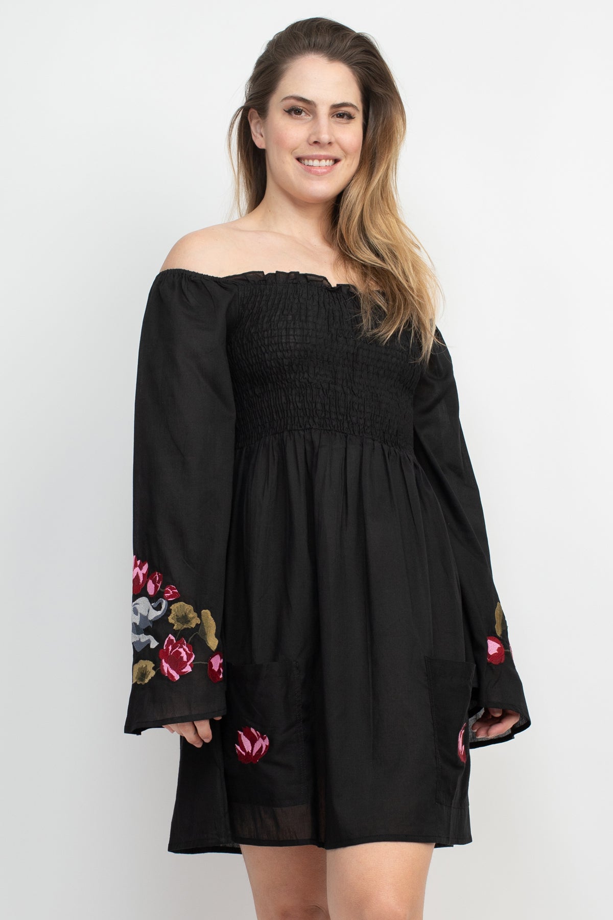 Elephant Embroidery Dress