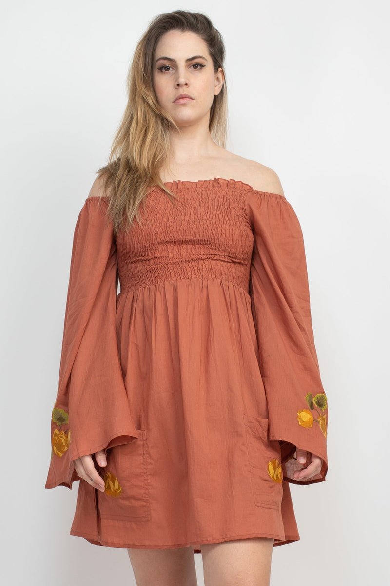 Elephant Embroidery Dress