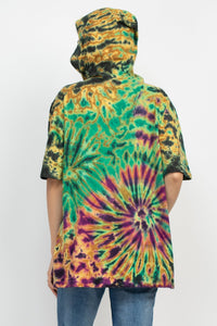 Grunge Tie-Dye Hoodie Tee