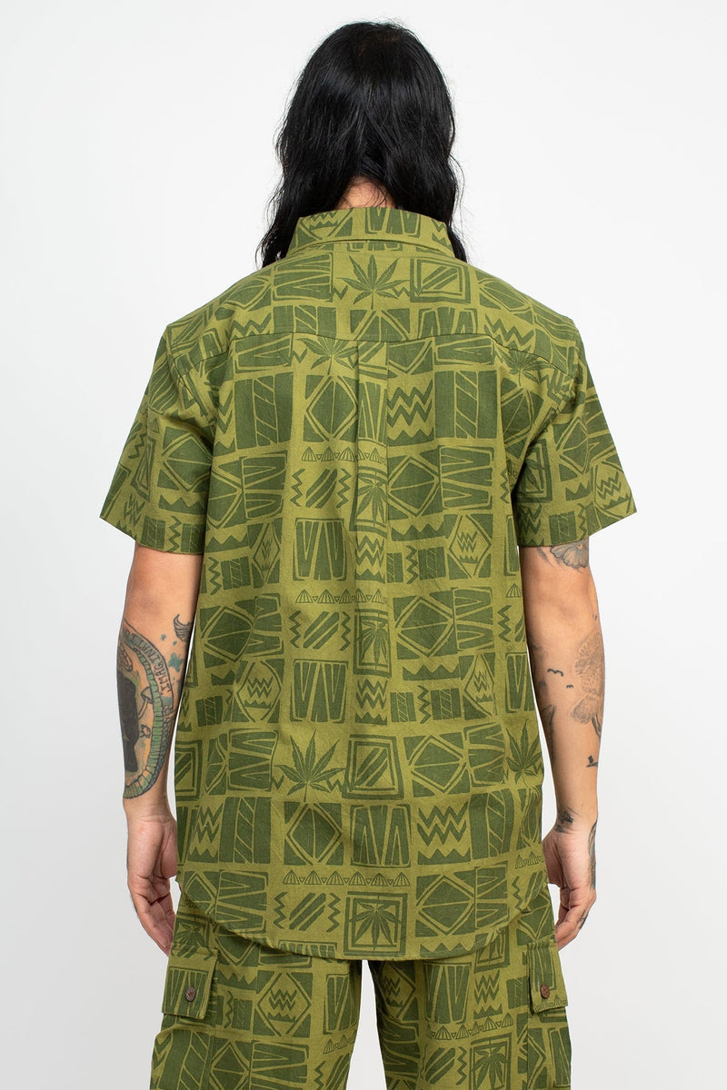 90's Print Rasta Short Sleeve Shirt