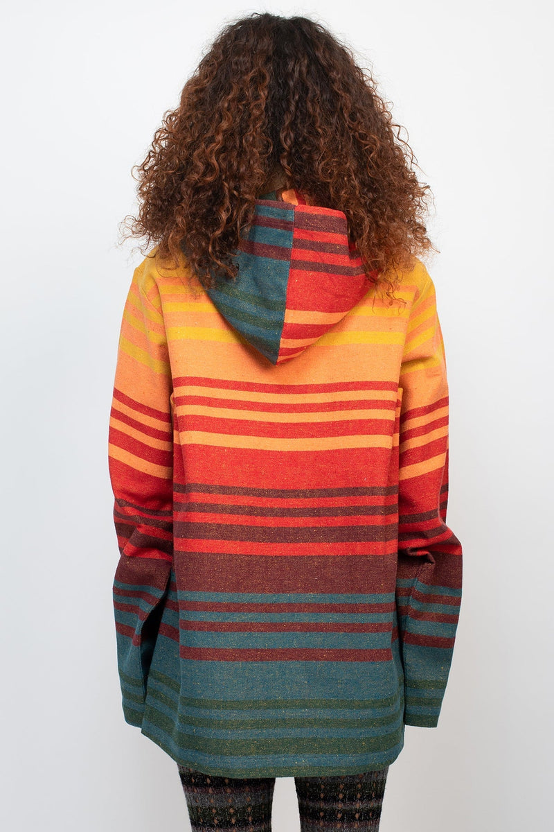 Ombre Striped Unisex Baja Hoodie