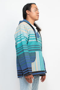 Ombre Striped Unisex Baja Hoodie