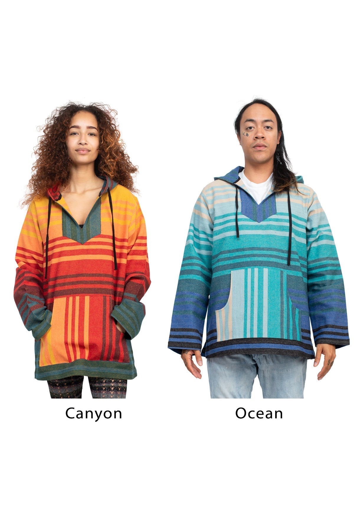 Ombre Striped Unisex Baja Hoodie