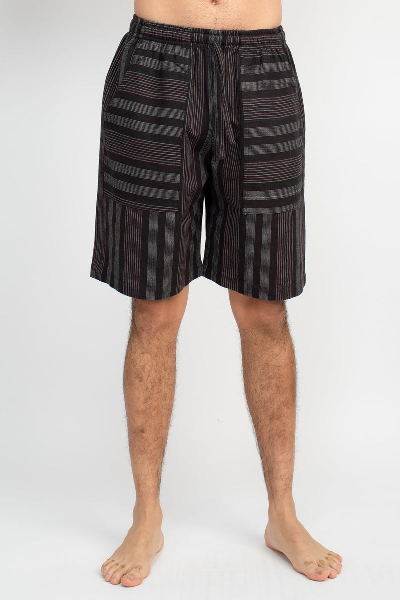 Yarn Dye Stripe Mens Cotton Shorts