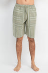 Yarn Dye Stripe Mens Cotton Shorts