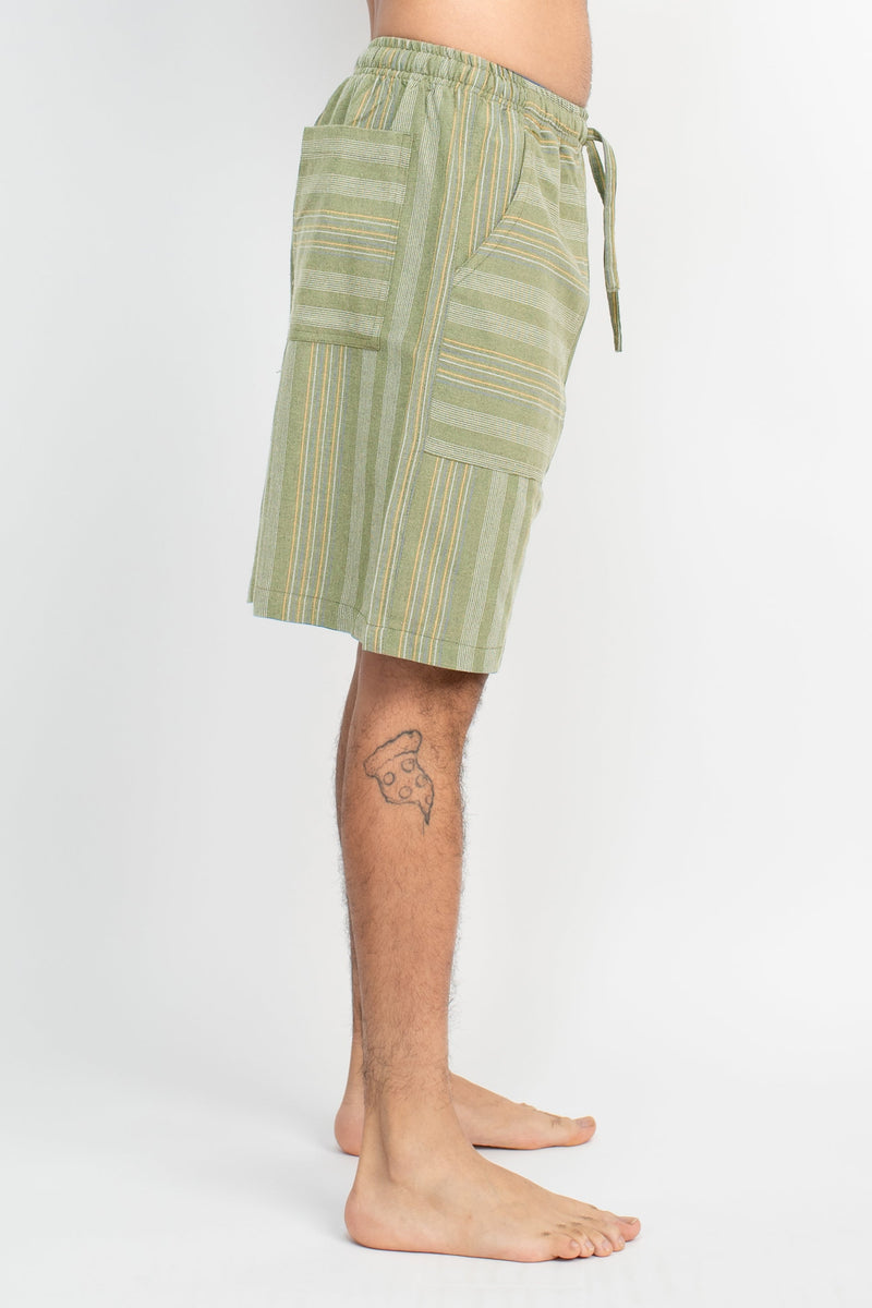 Yarn Dye Stripe Mens Cotton Shorts