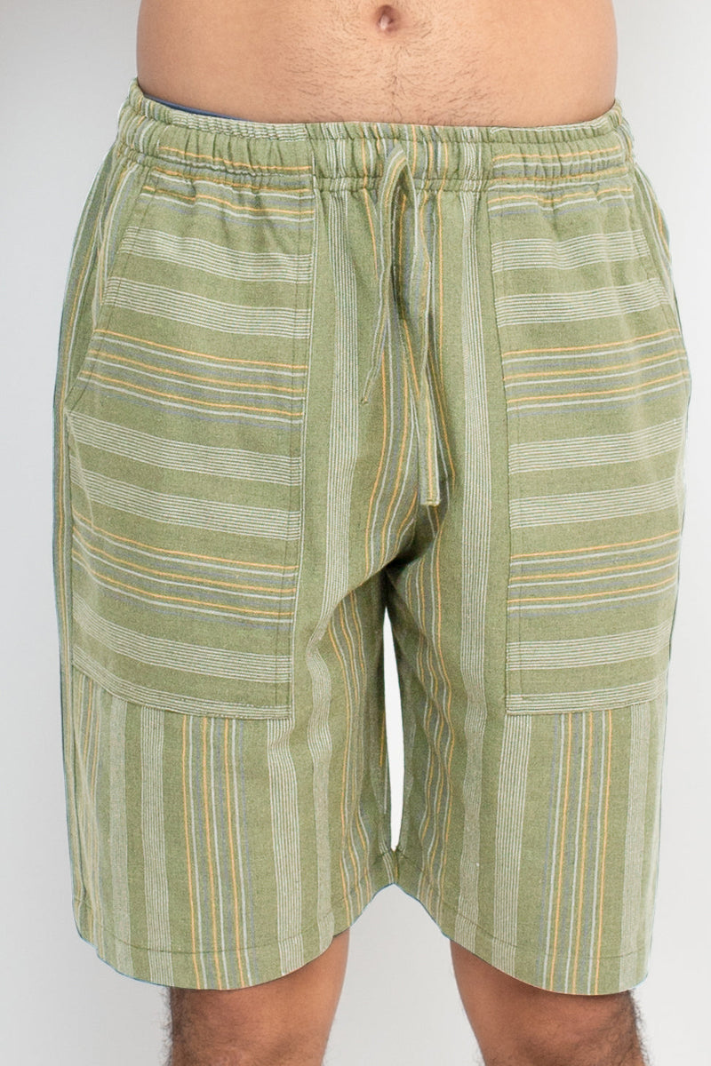 Yarn Dye Stripe Mens Cotton Shorts