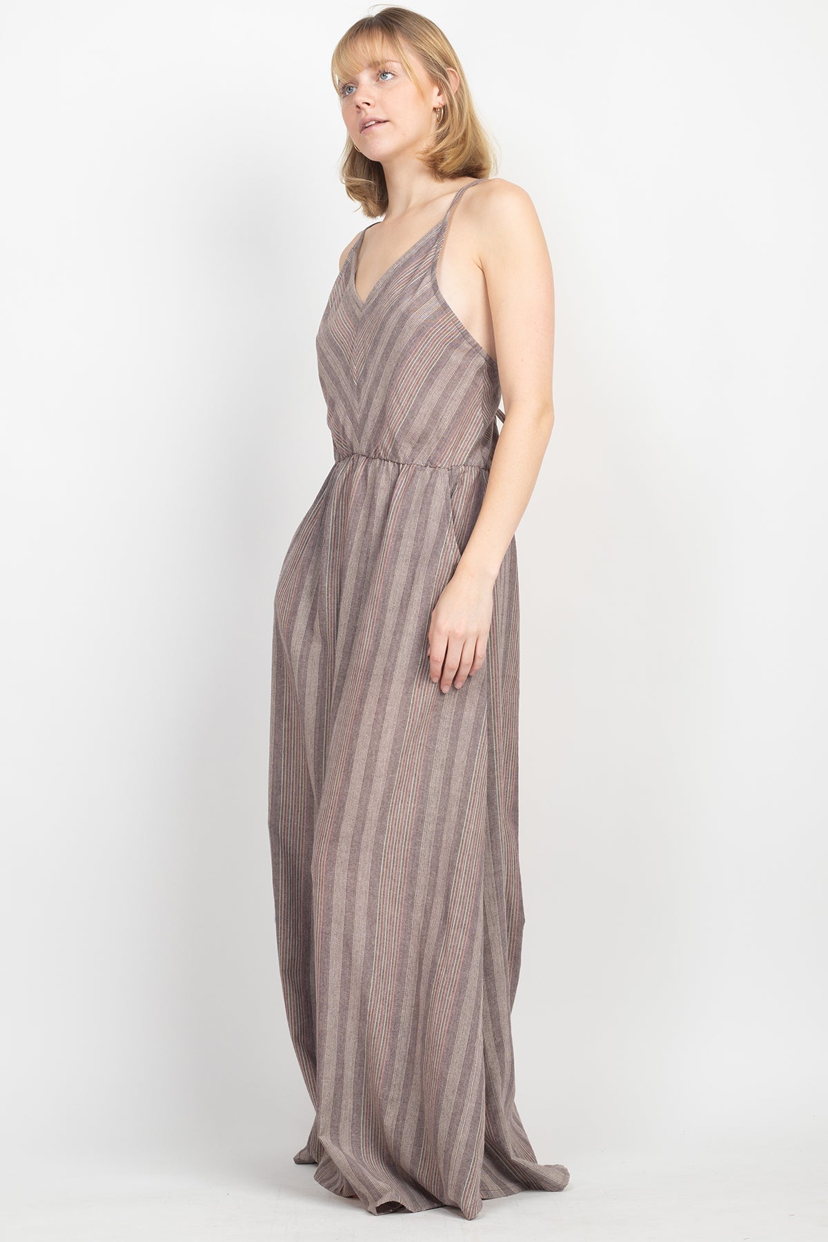 Stripe Plazzo Overall