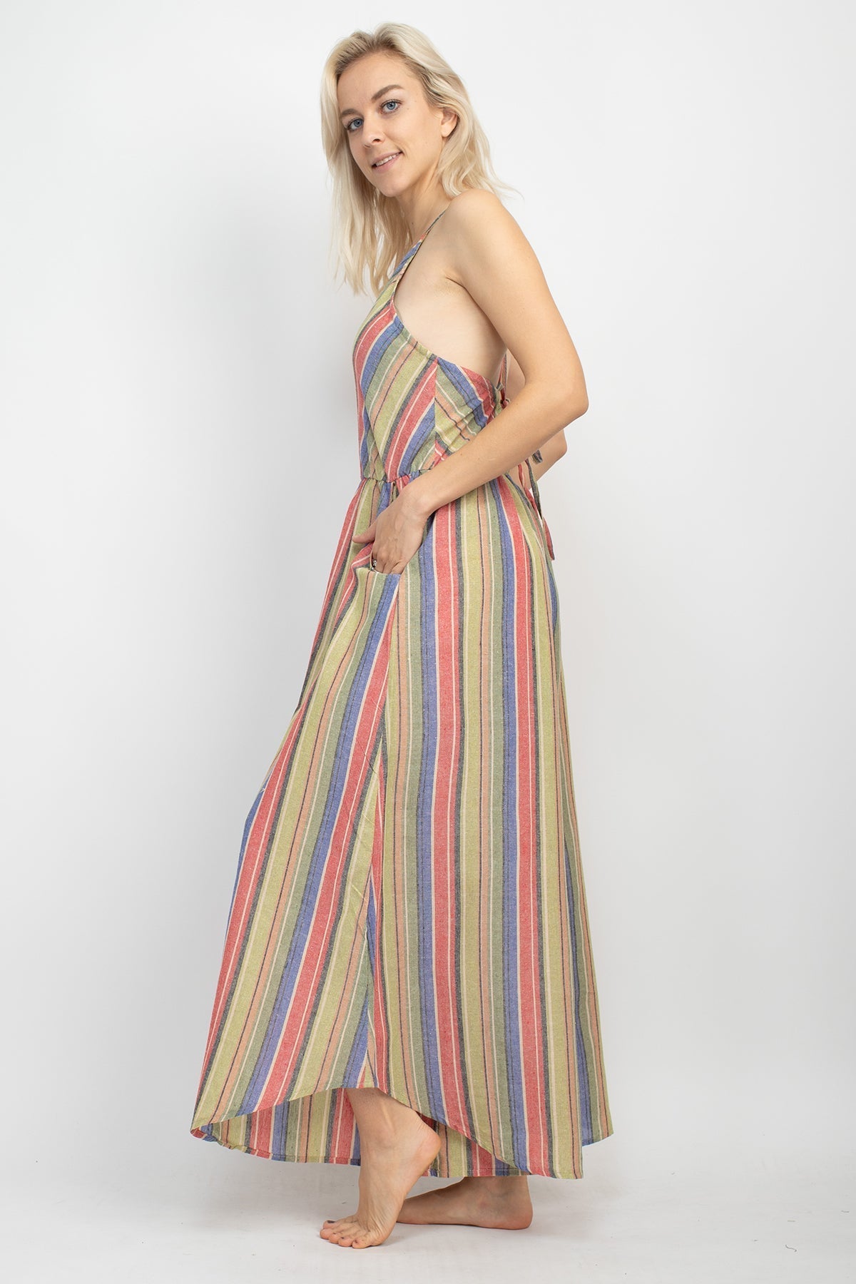 Stripe Plazzo Overall