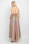 Stripe Plazzo Overall