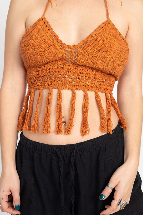 Funky Fringe Crochet Beach Bralette