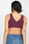 Soul Searching Printed V-Back Organic Cotton Bralette