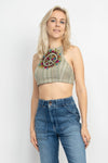 Embroidered Halter Top