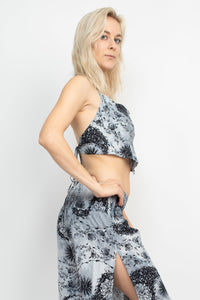 Drapey Yin Yang Halter Top