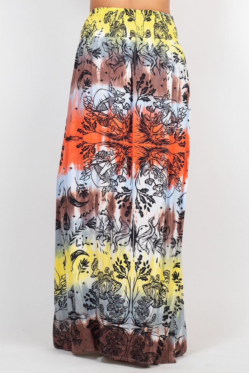 Mushroom Tie-Dye Maxi Skirt