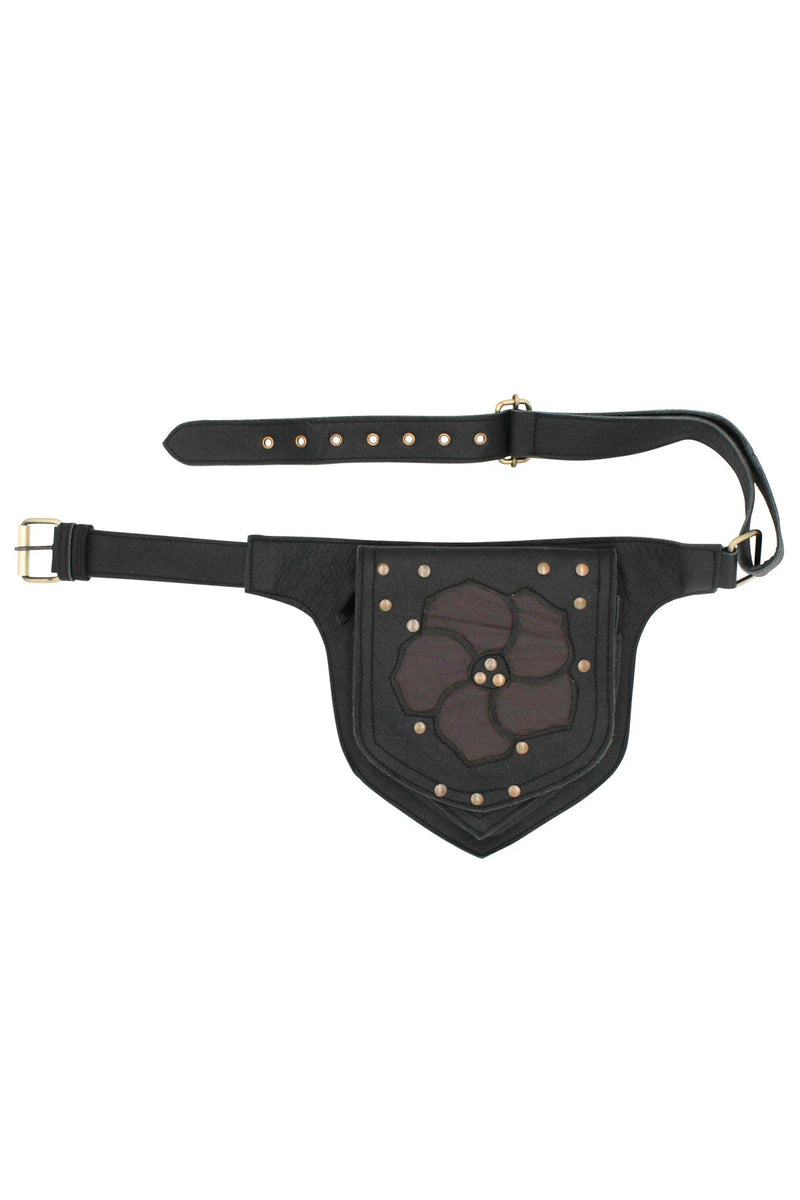 Applique Leather Belt Bag