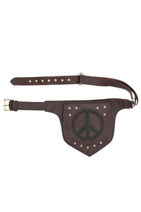 Applique Leather Belt Bag