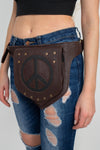 Applique Leather Belt Bag