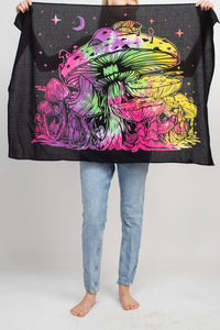 Psychedelic Tie-Dye Mushroom Small Tapestry