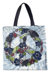 Floral Peace Sign Tote Bag